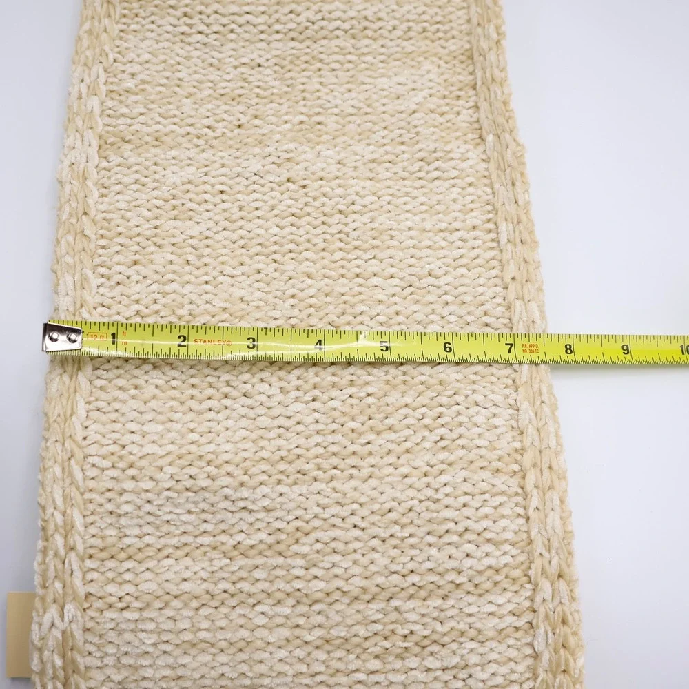 Lauren Ralph Lauren Scarf Womens Knit Rayon Wool Blend OS Cream Made in China